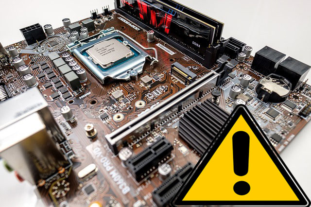 What are the common signs of A faulty motherboard? 